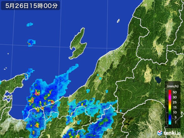 新潟県の雨雲レーダー(2017年05月26日)