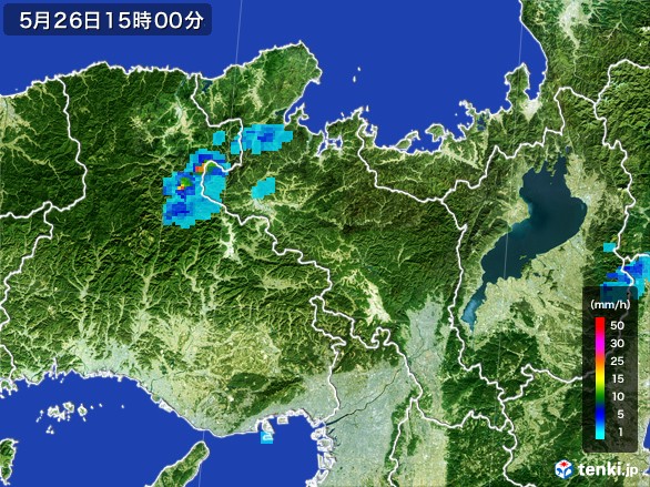 京都府の雨雲レーダー(2017年05月26日)