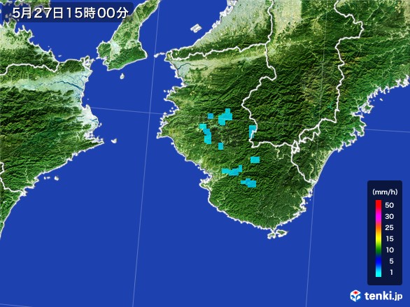 和歌山県の雨雲レーダー(2017年05月27日)