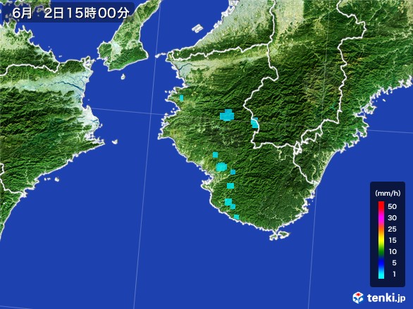 和歌山県の雨雲レーダー(2017年06月02日)