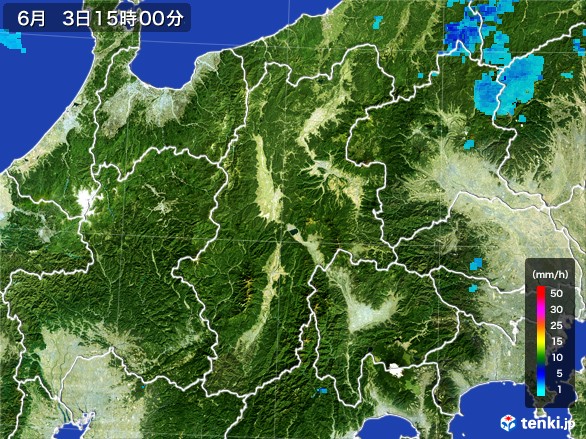 長野県の雨雲レーダー(2017年06月03日)