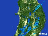 2017年06月08日の秋田県の雨雲レーダー