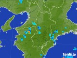 2017年07月21日の奈良県の雨雲レーダー