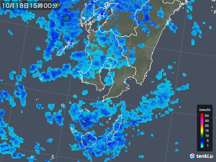 鹿児島県の過去の雨雲レーダー(2017年10月18日) - 日本気象協会 ...