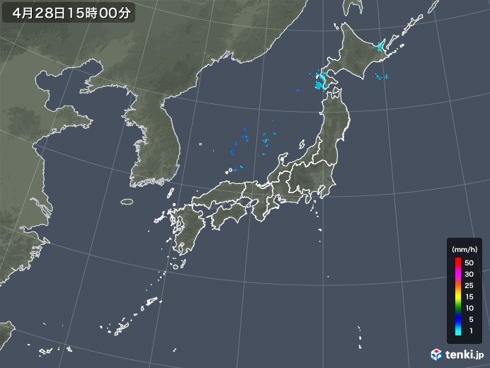 雨雲レーダー(2018年04月28日)