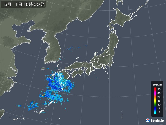 雨雲レーダー(2018年05月01日)