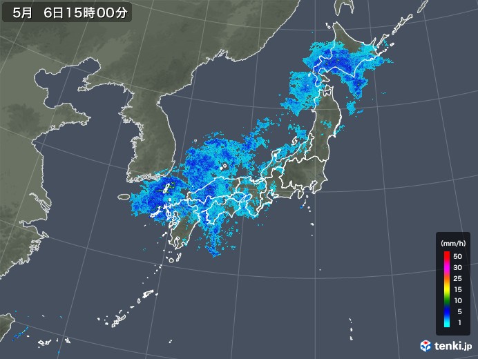 雨雲レーダー(2018年05月06日)