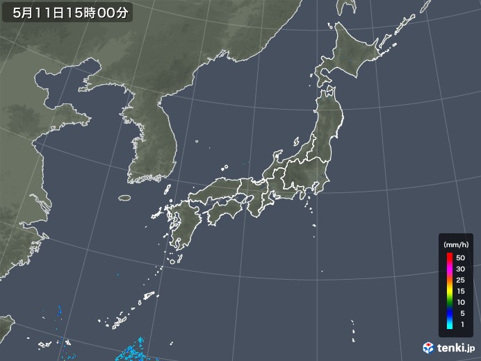 雨雲レーダー(2018年05月11日)