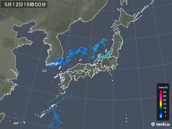 雨雲レーダー(2018年05月12日)