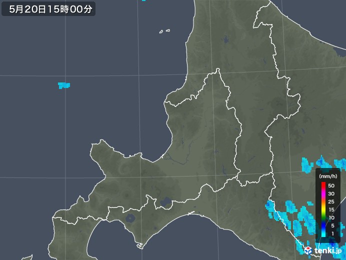 道央の雨雲レーダー(2018年05月20日)