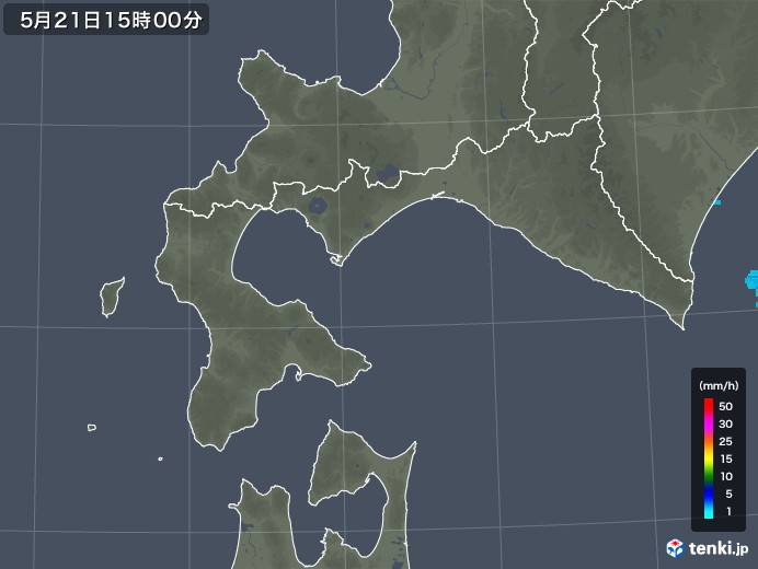 道南の雨雲レーダー(2018年05月21日)