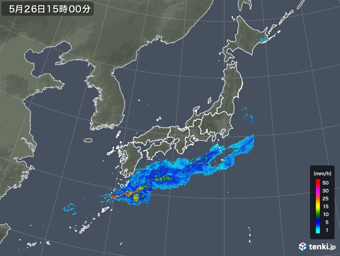 雨雲の動き(2018年05月26日)