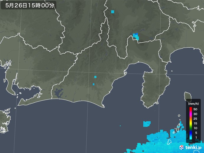 静岡県の雨雲レーダー(2018年05月26日)