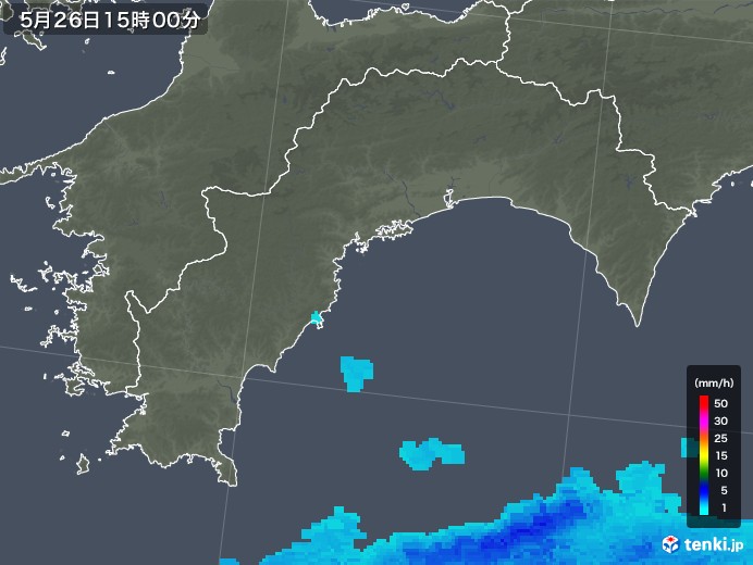 高知県の雨雲レーダー(2018年05月26日)