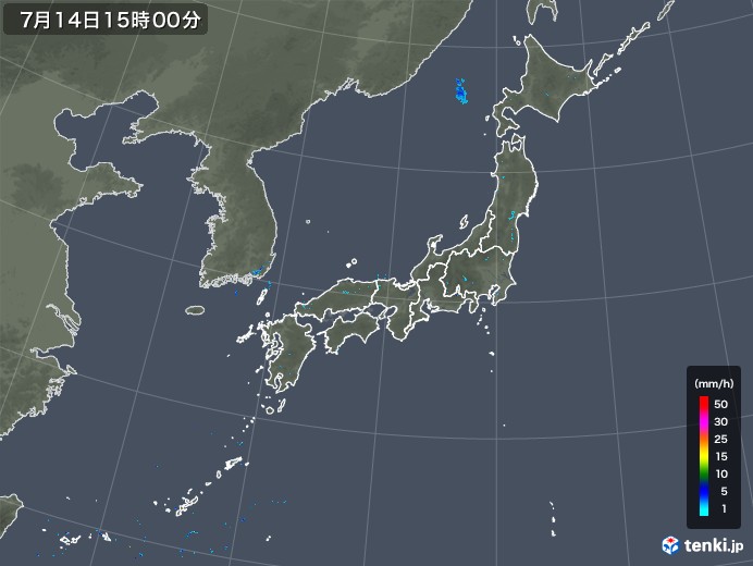 雨雲レーダー(2018年07月14日)