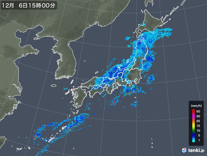 雨雲の動き(2018年12月06日)