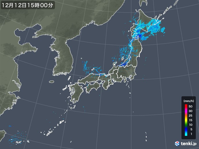雨雲の動き(2018年12月12日)