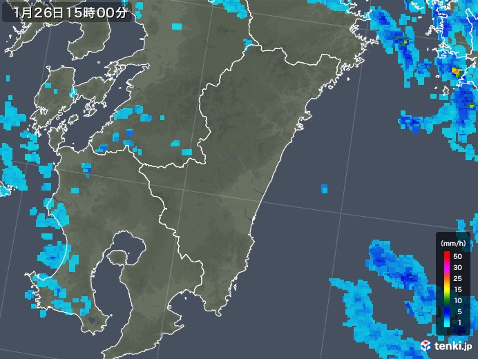 宮崎県の過去の雨雲の動き 2019年01月26日 日本気象協会 Tenki Jp