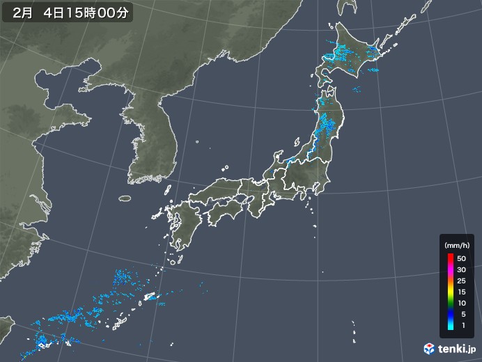 雨雲レーダー(2019年02月04日)