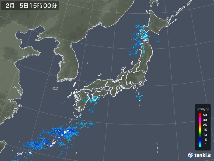 雨雲レーダー(2019年02月05日)