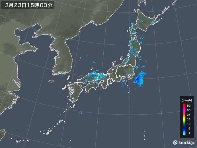 雨雲レーダー(2019年03月23日)