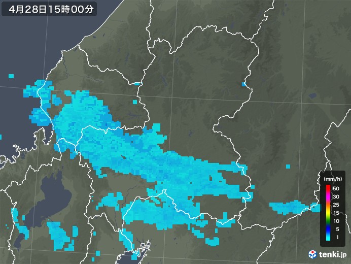 岐阜県の過去の雨雲レーダー 19年04月28日 日本気象協会 Tenki Jp