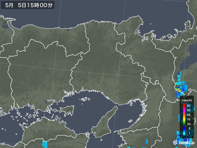 兵庫県の雨雲の動き(2019年05月05日)