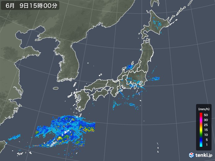 雨雲レーダー(2019年06月09日)