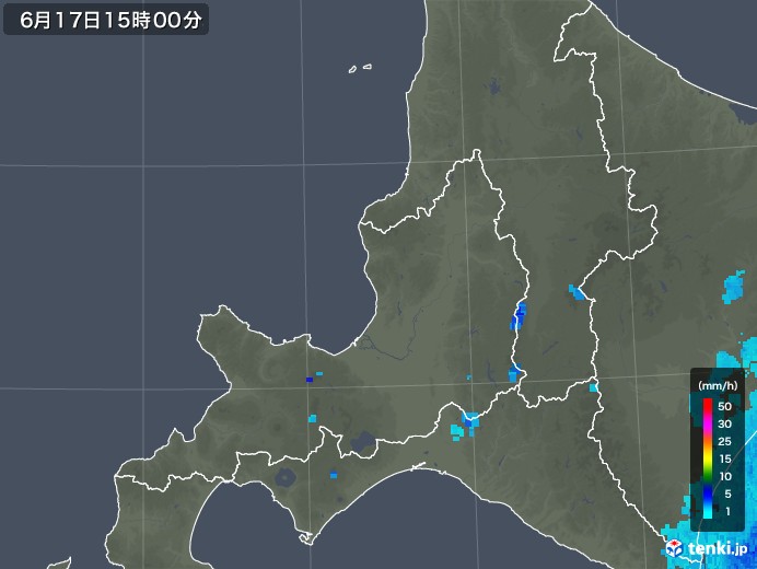 道央の雨雲レーダー(2019年06月17日)