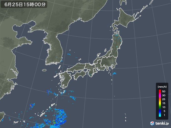 雨雲レーダー(2019年06月25日)