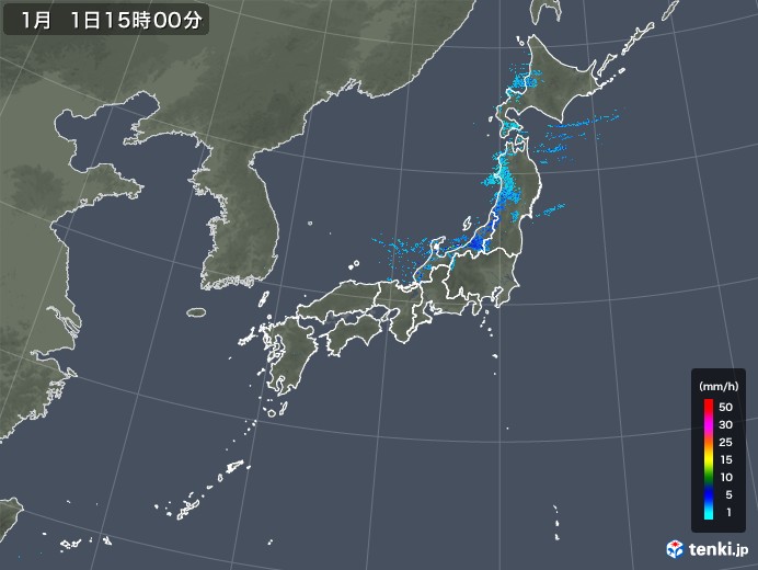 雨雲レーダー(2020年01月01日)