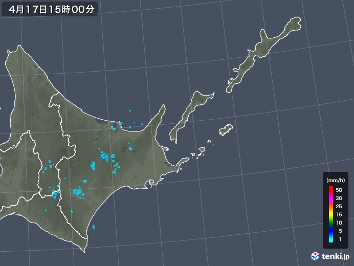 道東の雨雲レーダー(2020年04月17日)