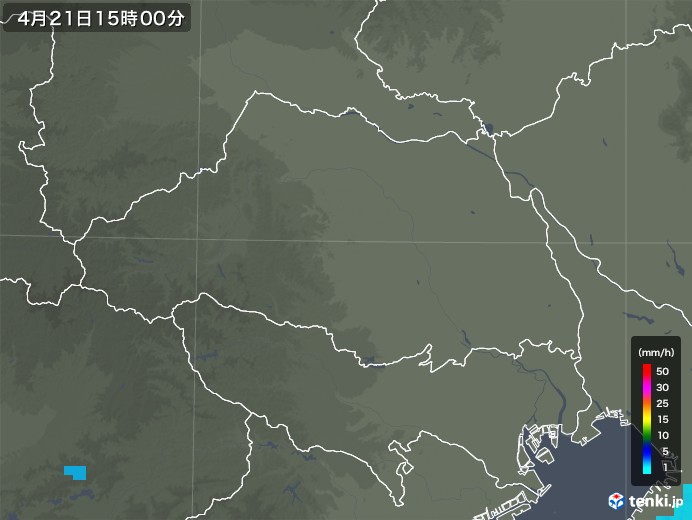 埼玉県の雨雲レーダー(2020年04月21日)