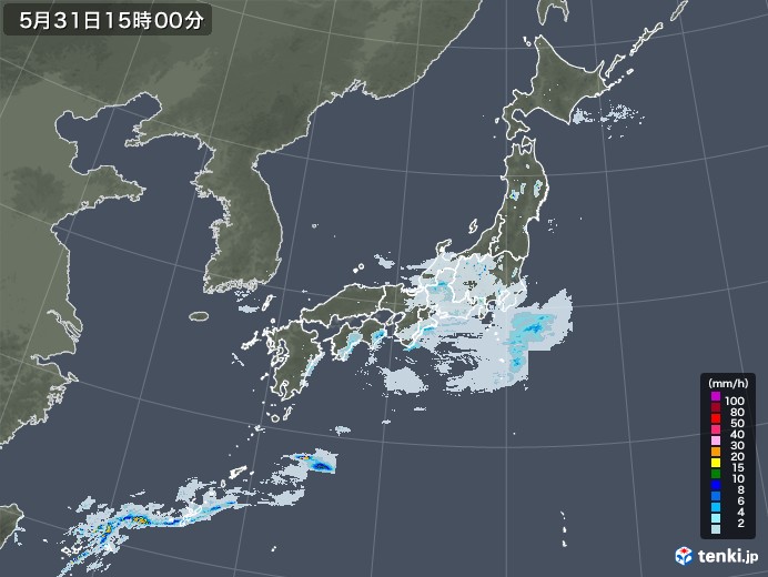 雨雲レーダー(2020年05月31日)