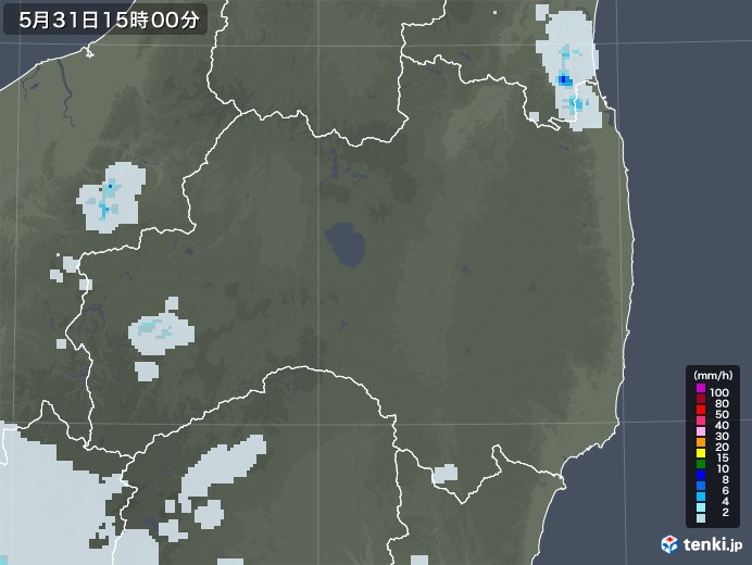 福島県の過去の雨雲レーダー 年05月31日 日本気象協会 Tenki Jp