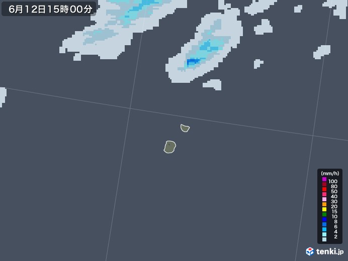 南大東島 沖縄県 の過去の雨雲レーダー 年06月12日 日本気象協会 Tenki Jp