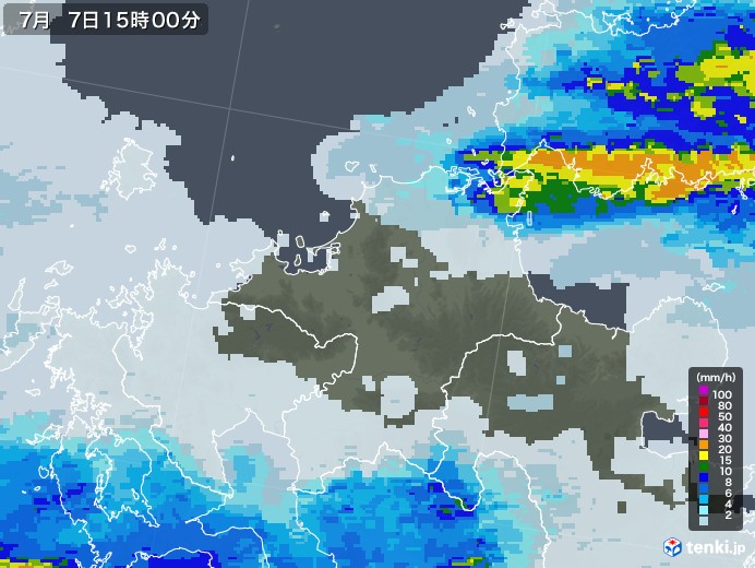 福岡県の過去の雨雲レーダー 年07月07日 日本気象協会 Tenki Jp