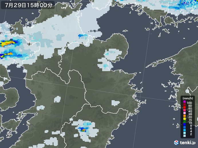 雨雲 大分 レーダー 市