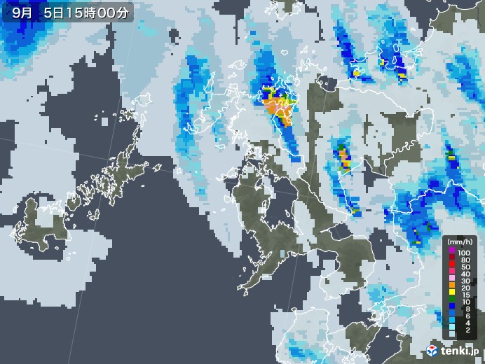 雨雲 レーダー 長崎