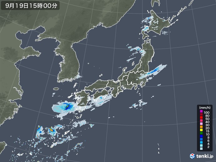 雨雲レーダー(2020年09月19日)