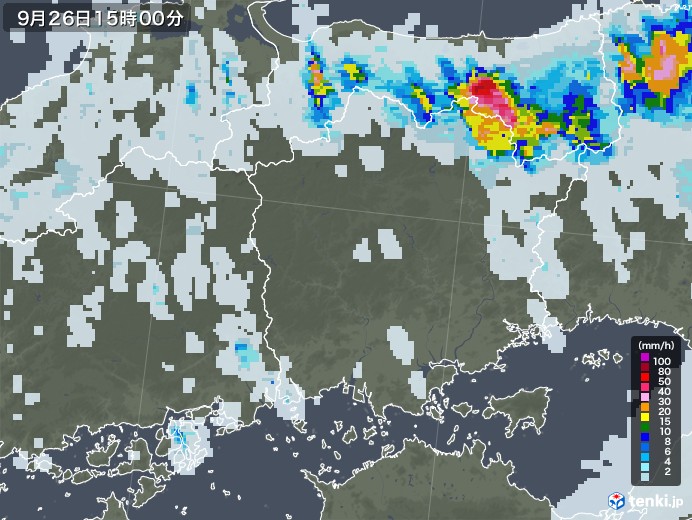 岡山県の過去の雨雲レーダー 2020年09月26日 日本気象協会 Tenki Jp
