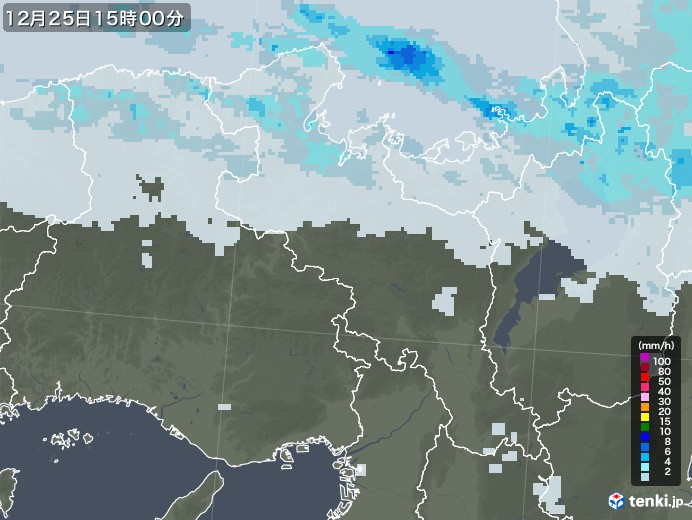 京都府の過去の雨雲レーダー 年12月25日 日本気象協会 Tenki Jp
