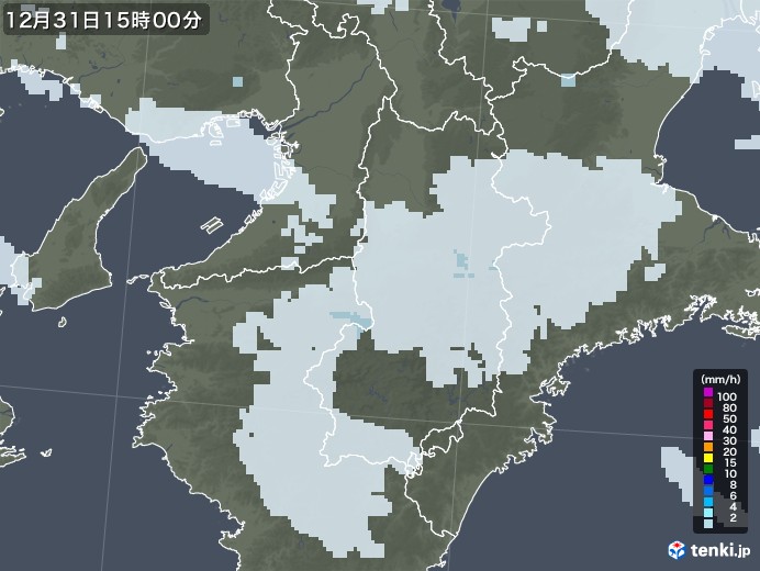 奈良県の過去の雨雲レーダー 年12月31日 日本気象協会 Tenki Jp