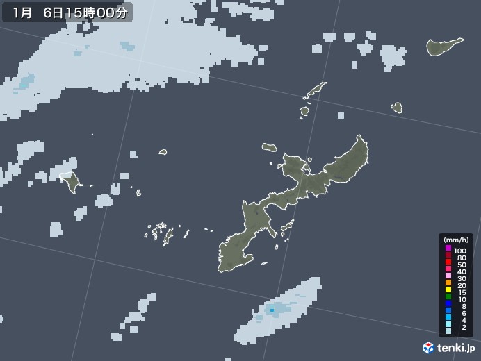 沖縄県の過去の雨雲レーダー 21年01月06日 日本気象協会 Tenki Jp