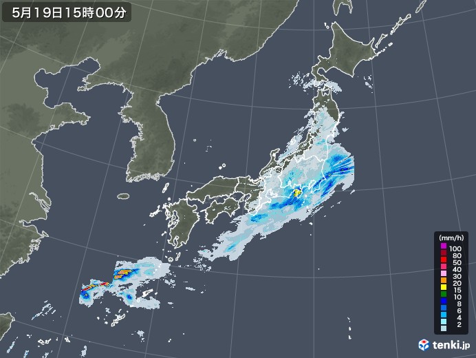 雨雲レーダー(2021年05月19日)