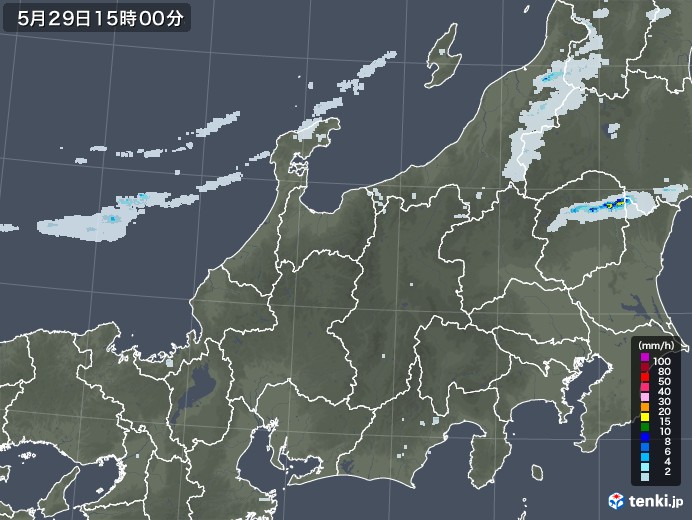 北陸地方の過去の雨雲レーダー 21年05月29日 日本気象協会 Tenki Jp