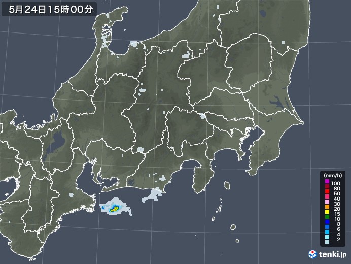 関東・甲信地方の雨雲レーダー(2022年05月24日)