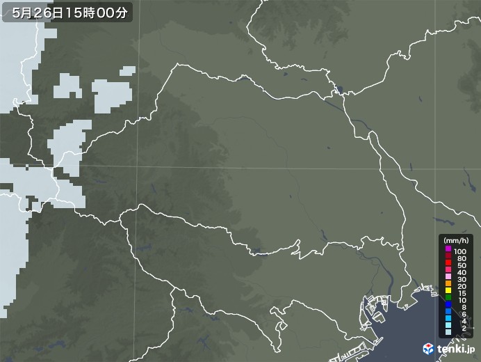 埼玉県の雨雲レーダー(2022年05月26日)