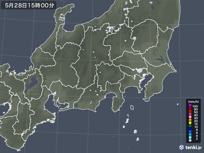 関東・甲信地方の雨雲レーダー(2022年05月28日)