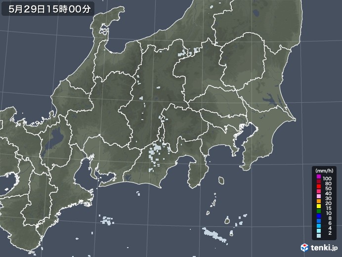 関東・甲信地方の雨雲レーダー(2022年05月29日)